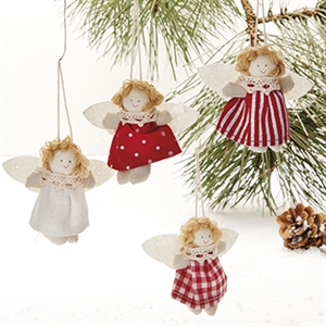 Lille engel i stof - god juletræspynt til de små
